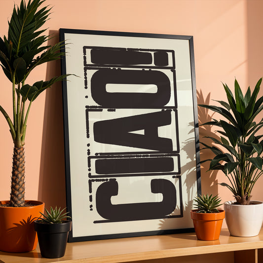 Ciao | Typographic Retro Print