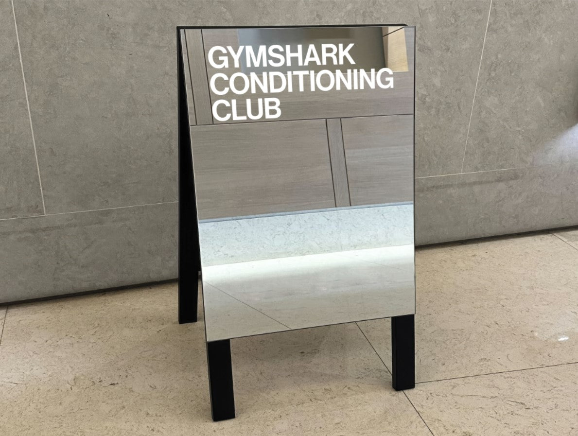 Custom Cafe Board | Custom Business Sign | A-Frame Sign | Mirror Engraving | Sandwich Board Sign | Sandwich Board Cafe | Sidewalk Sign