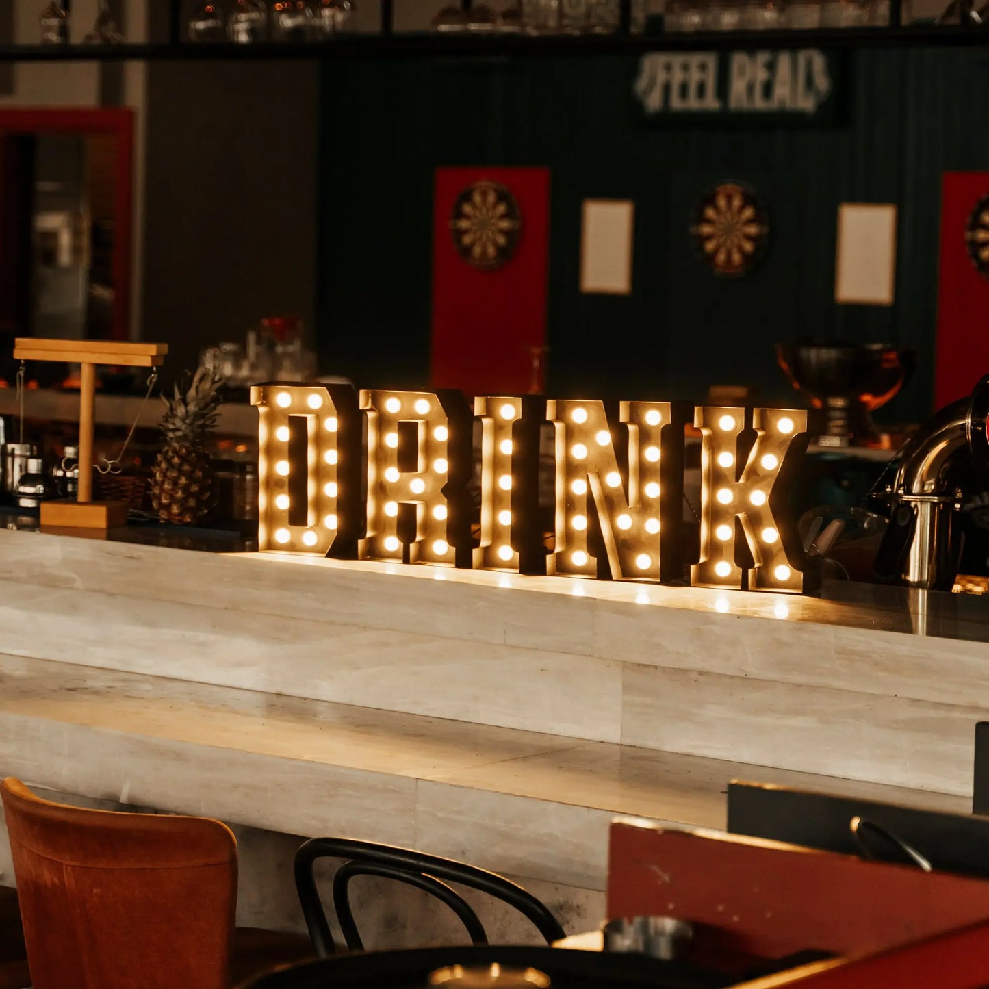 Drink | Marquee Letter Mauda